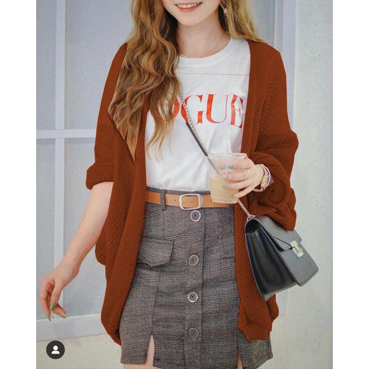 HOPYLOVY - MARION OUTER RAJUT / MILA OUTER JARING OVERSIZE CARDIGAN RAJUT