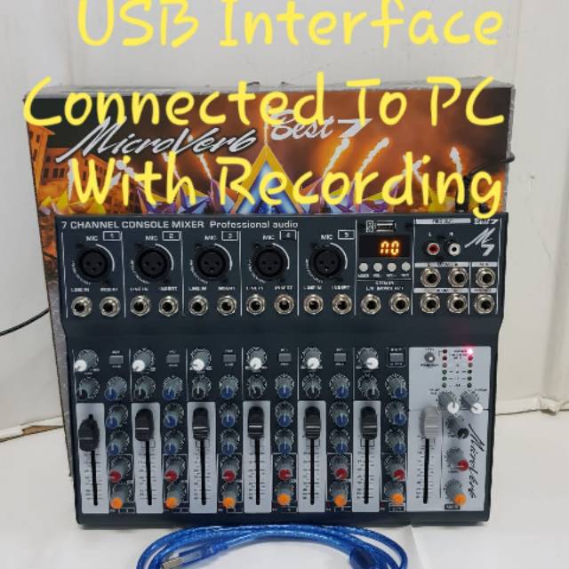 Mixer Microverb Best 7 Original/Mixer audio Microverb 7ch Usb interface