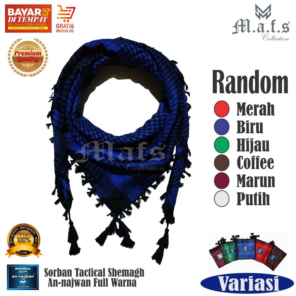 Sorban Tactical Shemagh Sorban Arab Full Warna