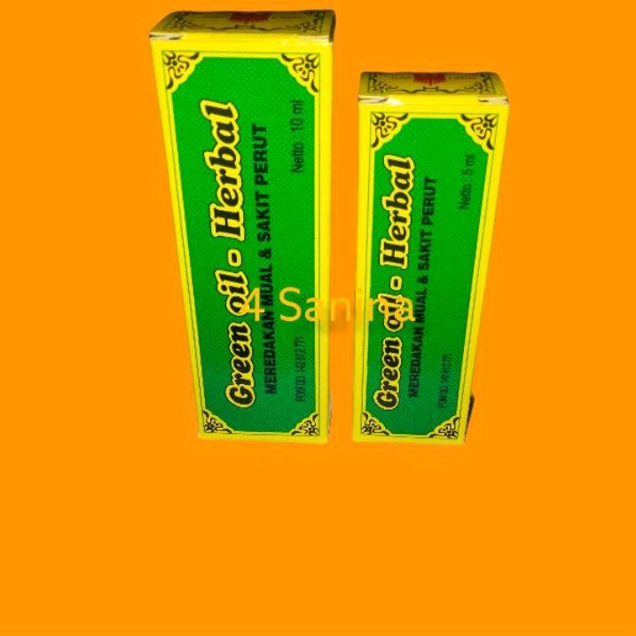 Green oil - Herbal / meredakan mual &amp; sakit perut / green oil herbal caplang.