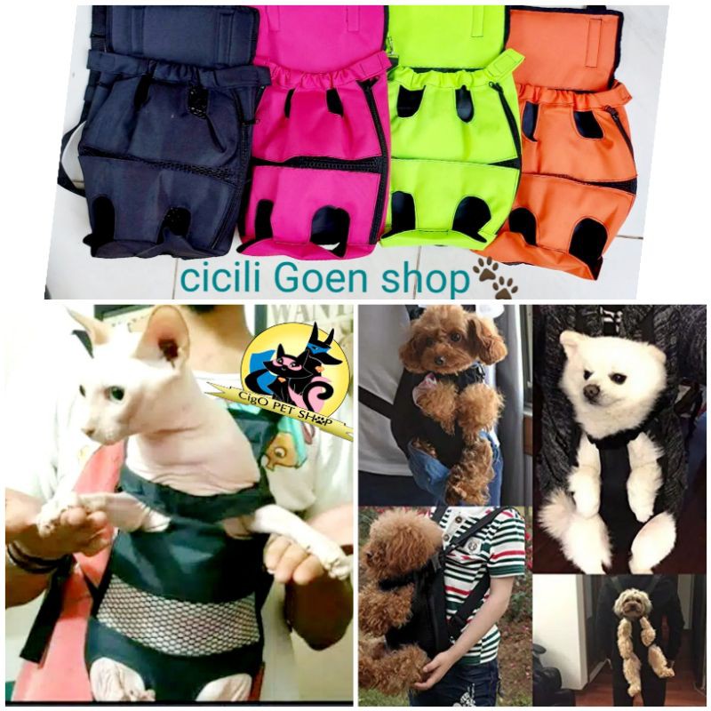 Tas import travel gendongan ransel anjing kucing hewan peliharaan simple cantik murah