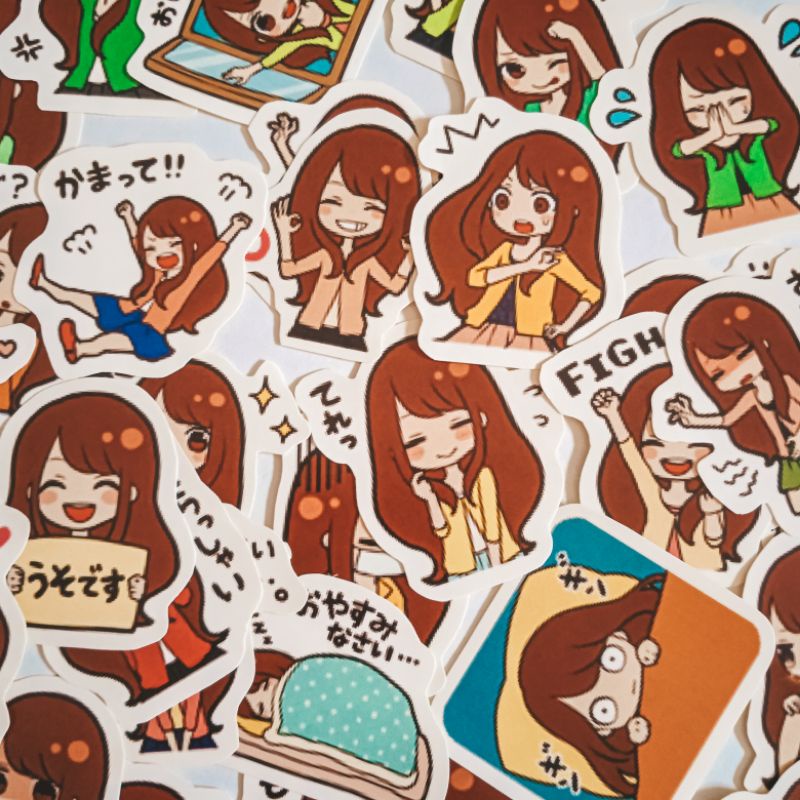 

(DSP) 40 PCS STICKER AESTHETIC/GIRL STICKER/STICKER BUJO/STICKER DAILY LIFE