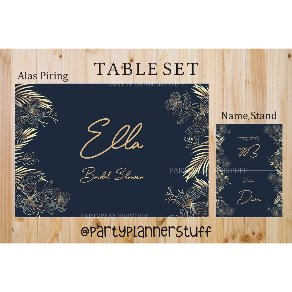 Table set dekor meja makan bridal shower baby shower anniversary sweet 17th dessert table murah