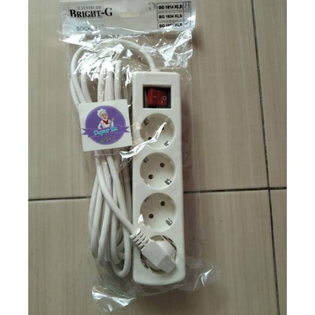 Stop kontak bright-G 4 lubang