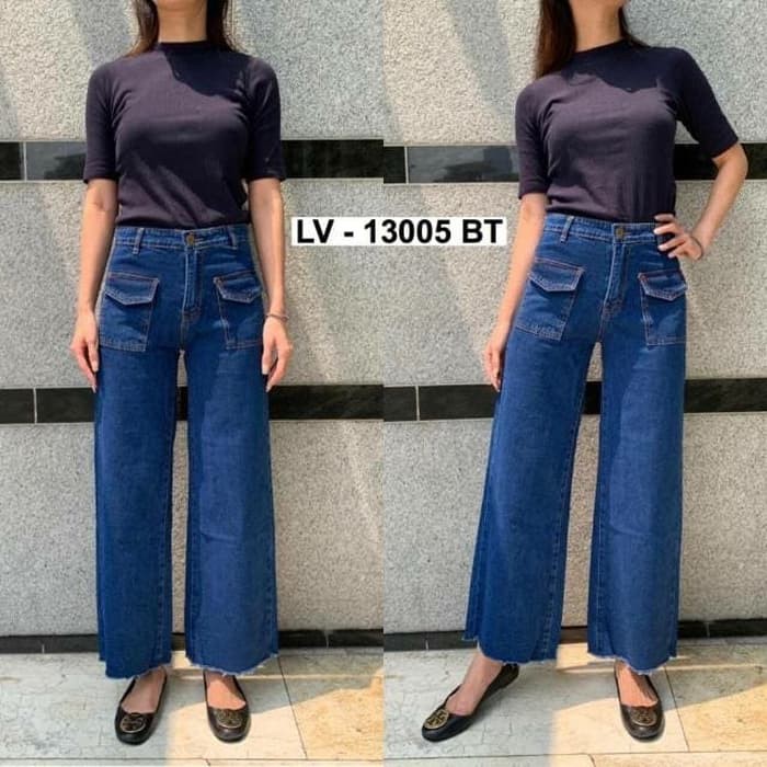 NINA KULOT  POCKET JEANS RAWIS KULOT  BOYFRIEND  POCKET 