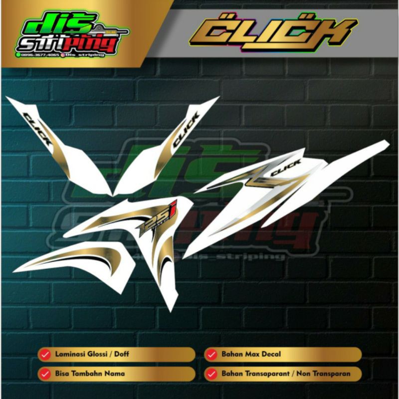 STRIPING TRANSPARAN HONDA VARIO 125 OLD BOHLAM TAHUN 2013/2015 COSTUM LIST GOLD TERBARU