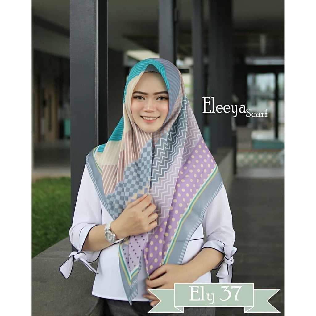 HIJAB SEGIEMPAT MOTIF ELY 37 IIEleeya scarf