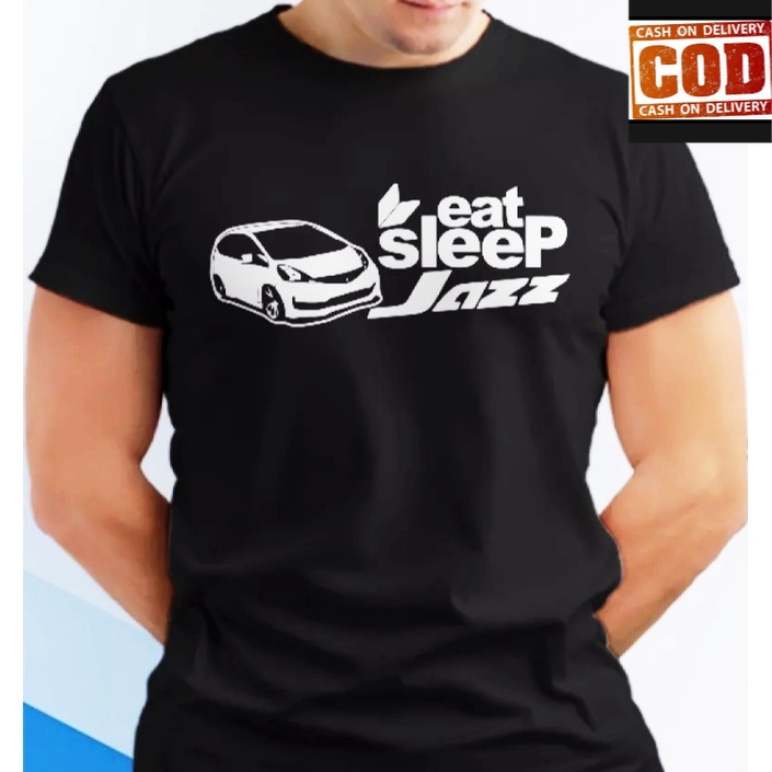 (COD) KAOS HONDA JAZZ / EAT SLEEP JAZZ / OTOMOTIF HONDA JAZZ / TSHIRT BAJU PRIA KEREN