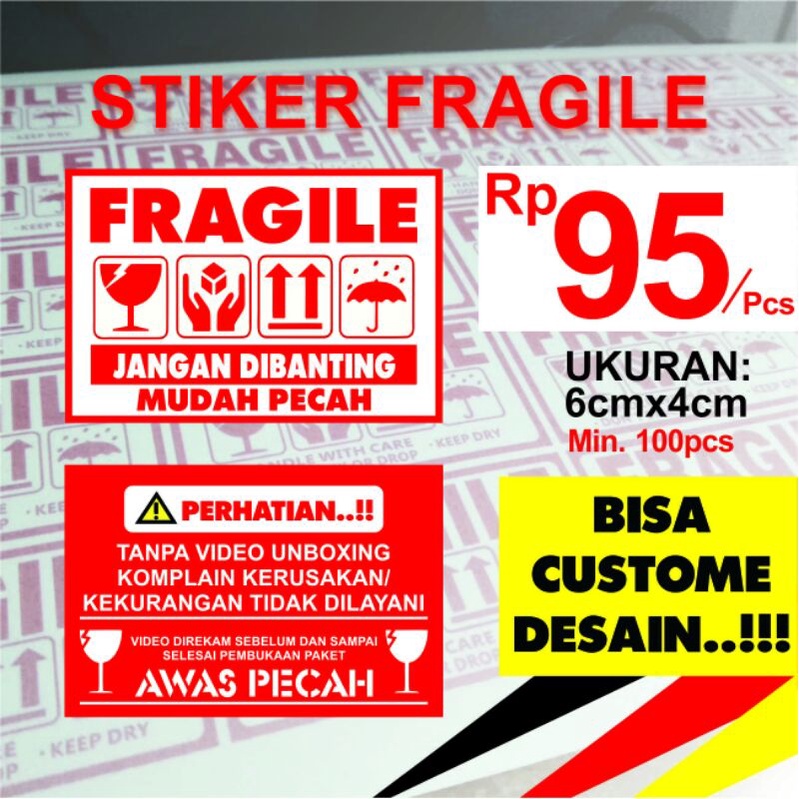 

STIKER LABEL FRAGILE PENGIRIMAN LUCU KPOP UNBOXING CUSTOME
