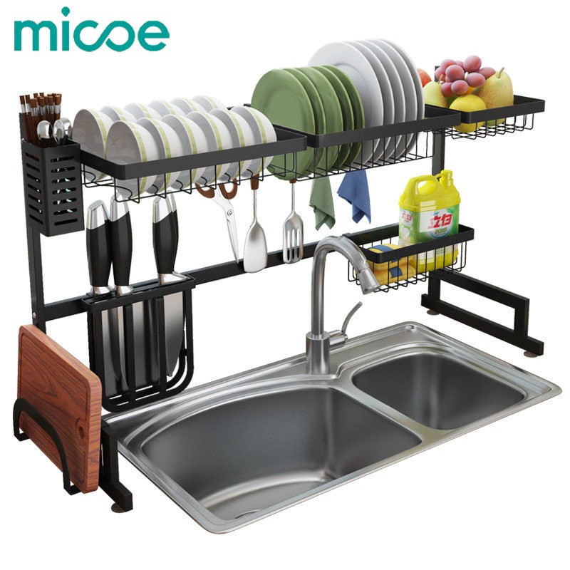 Micoe Rak  Dapur Stainless Steel Hitam Rak  Wastafel Rak  