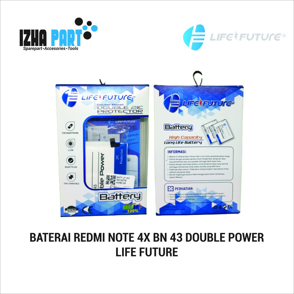 Baterai Life Future Xiaomi Redmi Note 4X / Baterai BN 43 Life Future