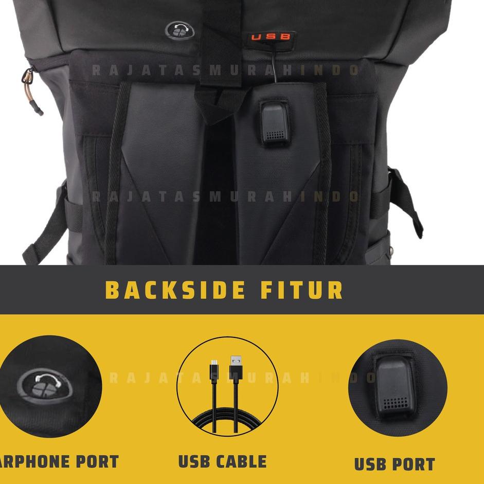 Model Terheboh TAS TRAVEL - Ransel Gunung Outdoor Tas Ransel Pria Gear Bag 13131 - Montego + 2 PORT USB Charger