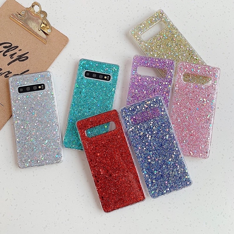 FULL GLITTER CASE ALL PHONE TYPES! Oppo A54 A74 A53 A31 Vivo X60 V21 V20 Y19 Y20 Samsung A32 A52 A72