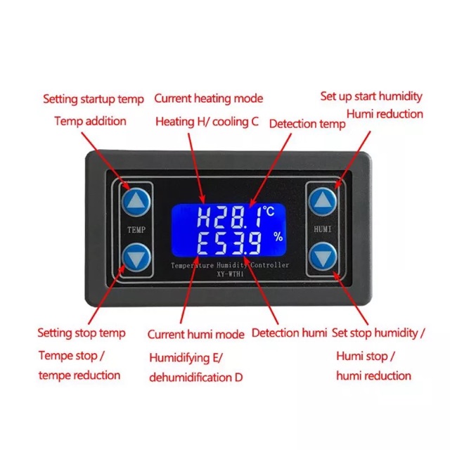 Thermostat Hygrometer Digital XY-WTH1 Temperature Humidity Controller