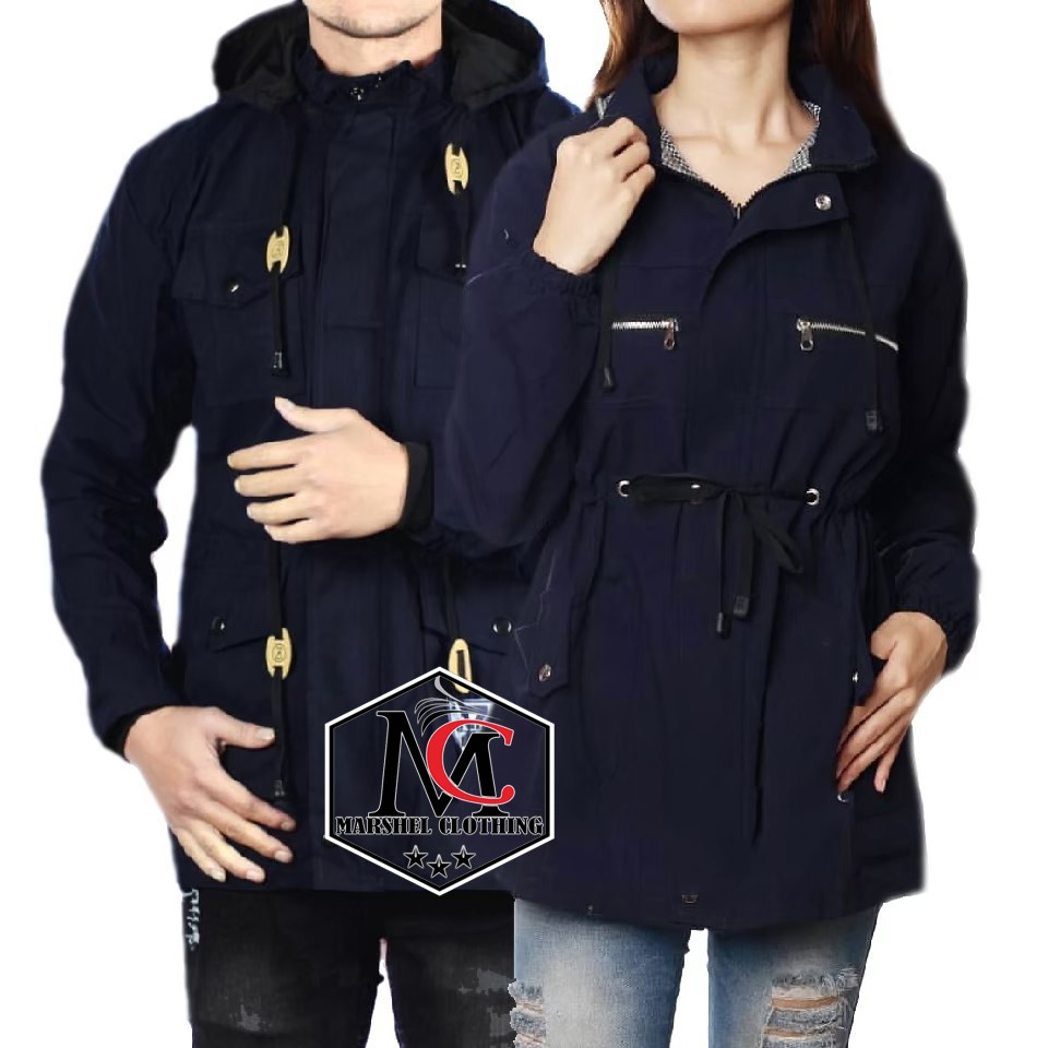 RCL - JAKET PARKA POLOS PRIA WANITA - JAKET COUPLE PARKA - JAKET PARKA PASANGAN ( HARGA SEPASANG )