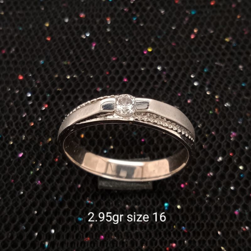 Cincin Emas 17 K - Putih 2.95gr Kadar 750 - 3114