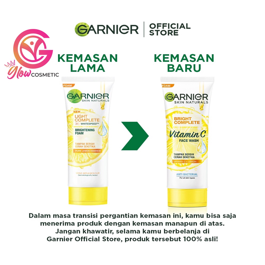 GARNIER BRIGHT COMPLETE VITAMIN C FACE WASH