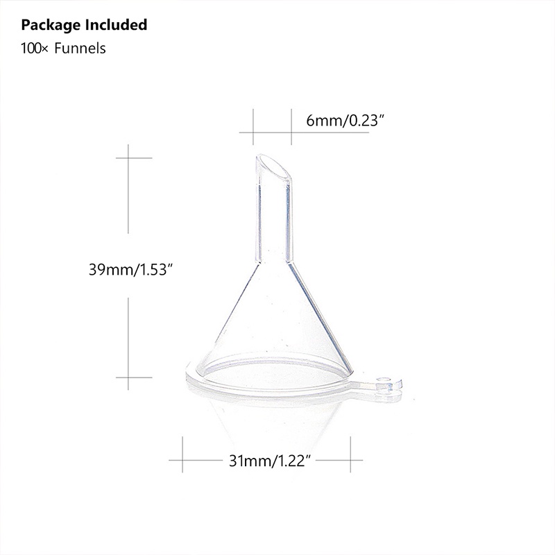 Corong Mini Kecil/Corong Mini Plastik Transparan/Small Mini Funnel/Corong Parfum Essential Oil