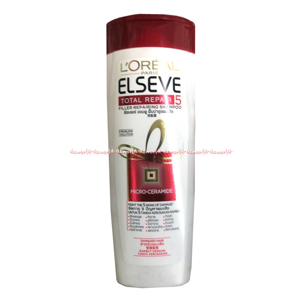 L'oreal Elseve 280ml Total Repair 5 Filler Repairing Shampoo Micro Loreal Sampoo Elsefe Micro Ceramice