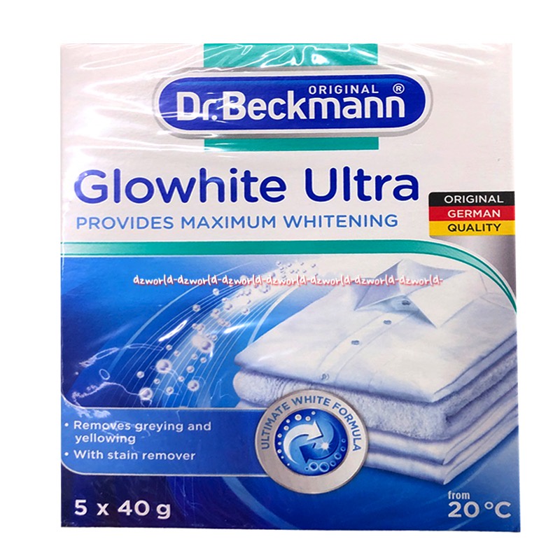 Dr Beckmann 5sheet Glowing White Ultra Provides Maximum Whitening Detergen Bubuk Untuk Baju Pakaian Putih Dr Beckman Glowingultra