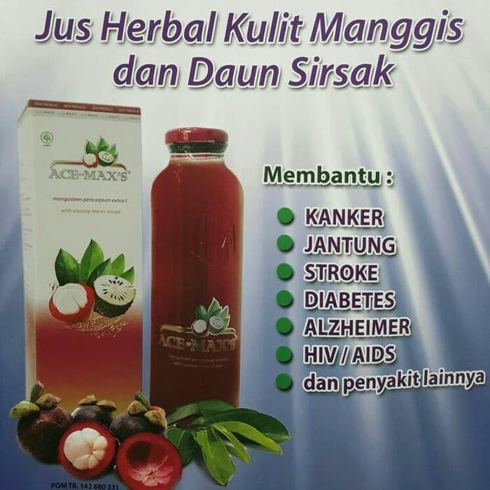 

Ace Max 's ekstrak Kulit Buah Manggis + ekstrak Daun Sirsak