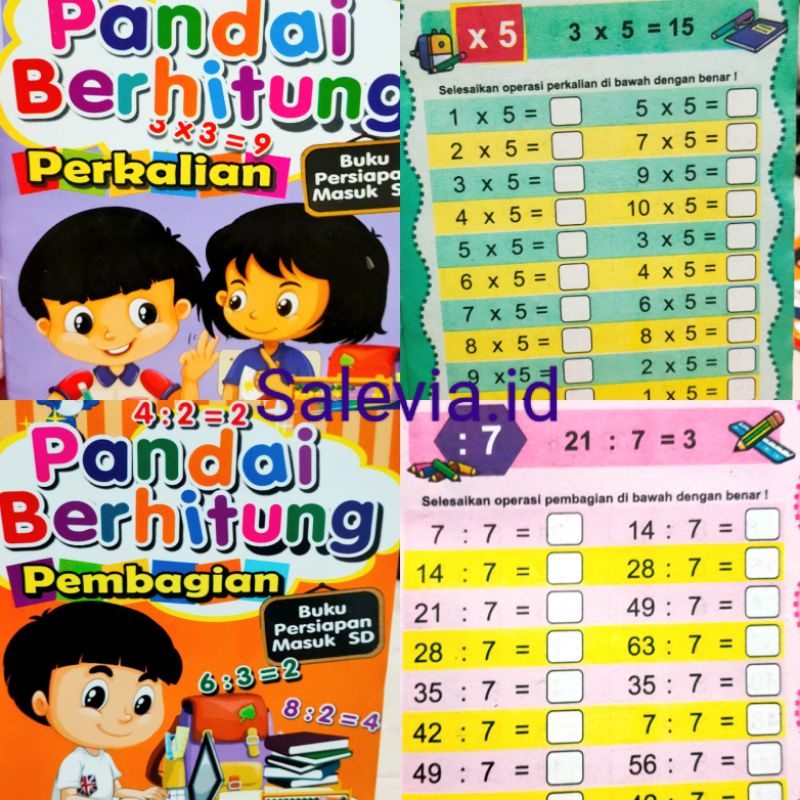 Pandai Berhitung Jumlah Kurang Kali Bagi TK A TK B PAUD SD PAH