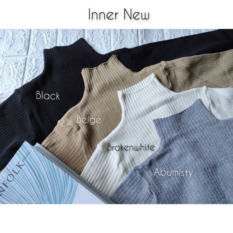 Inner Baju Manset Aisha Turtleneck Knit Dalaman Rajut Daisy