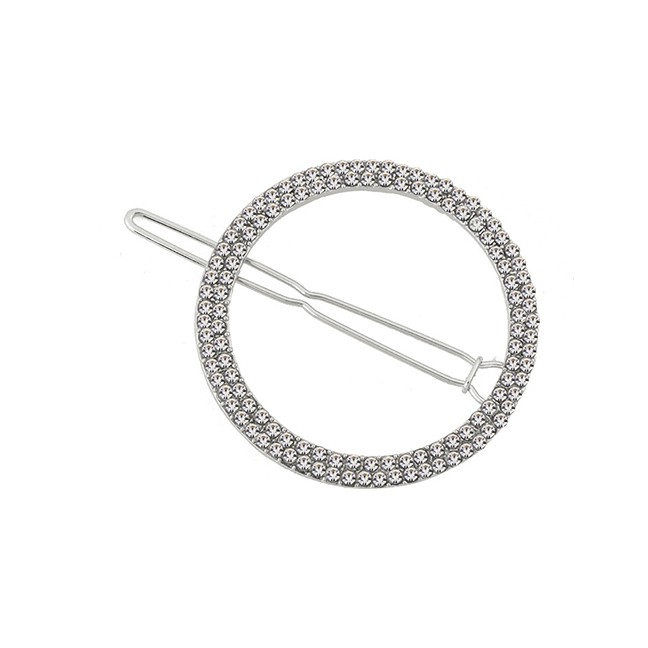 LRC Jepit Rambut Fashion Alloy Round Diamond Hair Clip F4255X