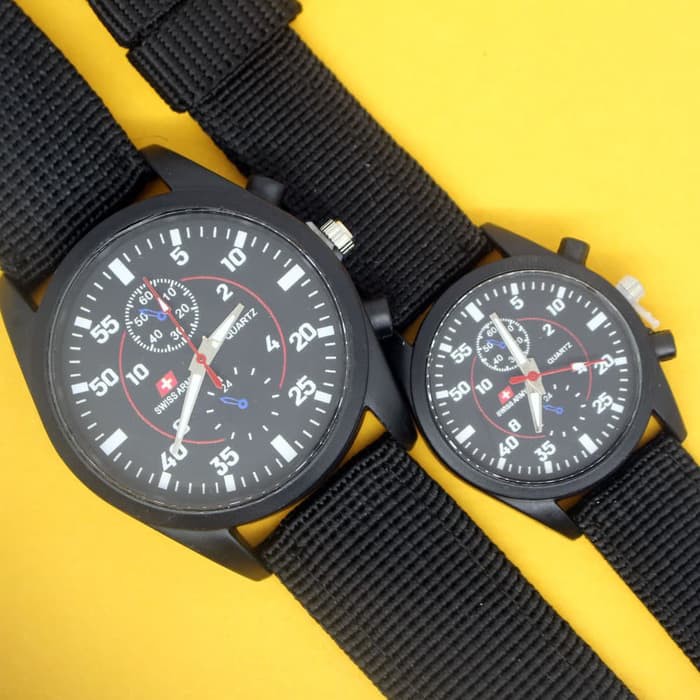 Jam Tangan Swiss Army Couple 01 - Hitam Buruan