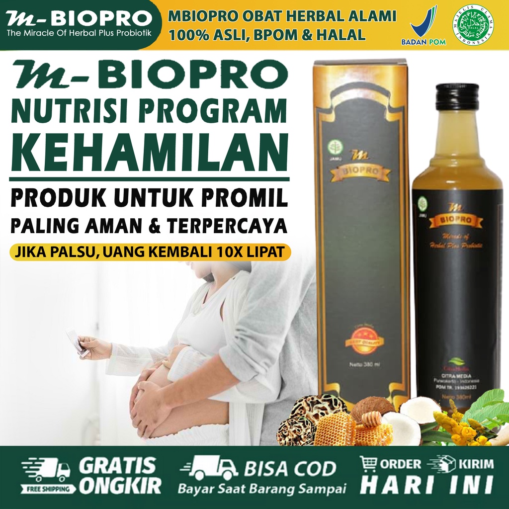 MBIOPRO PROMIL CEPAT HAMIL AMPUH PAKET SUAMI ISTRI OBAT PENYUBUR KANDUNGAN FOLAVIT VITAMIN IBU HAMIL