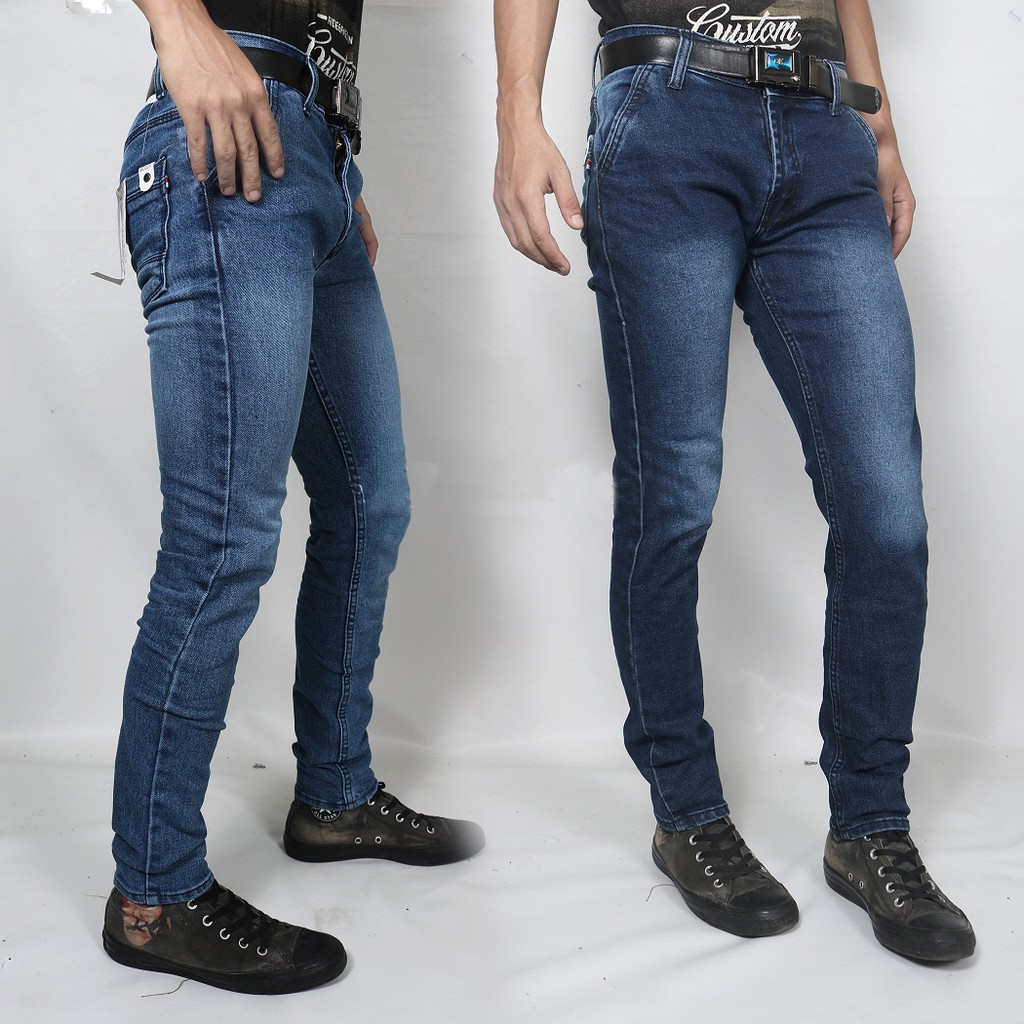  celana  jeans  pria  panjang  Banyak pilihan warna Bahan 