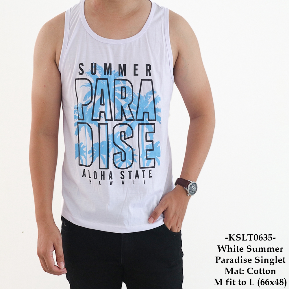 INDOFASHIONPEDIA Kaos Oblong / Kaos Singlet Pria / Kaos