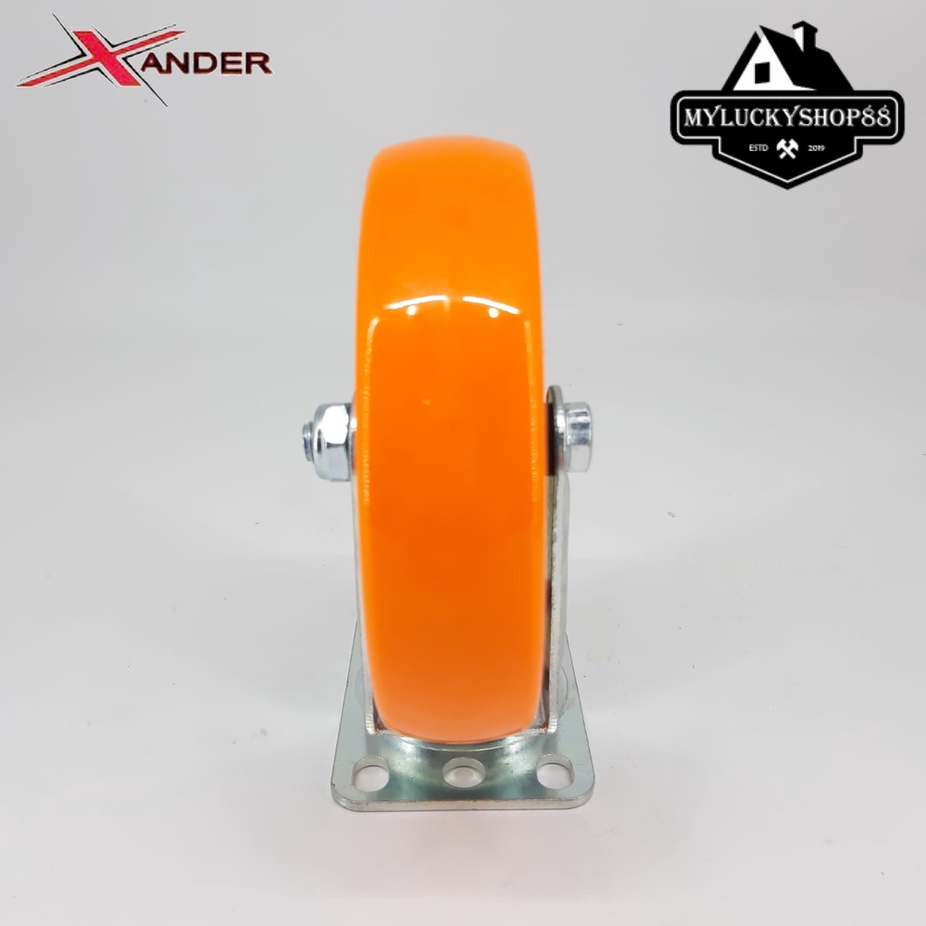 Xander Roda PU Hidup 5 Inch 125 mm Roda Etalase Troli Trolley Trolly