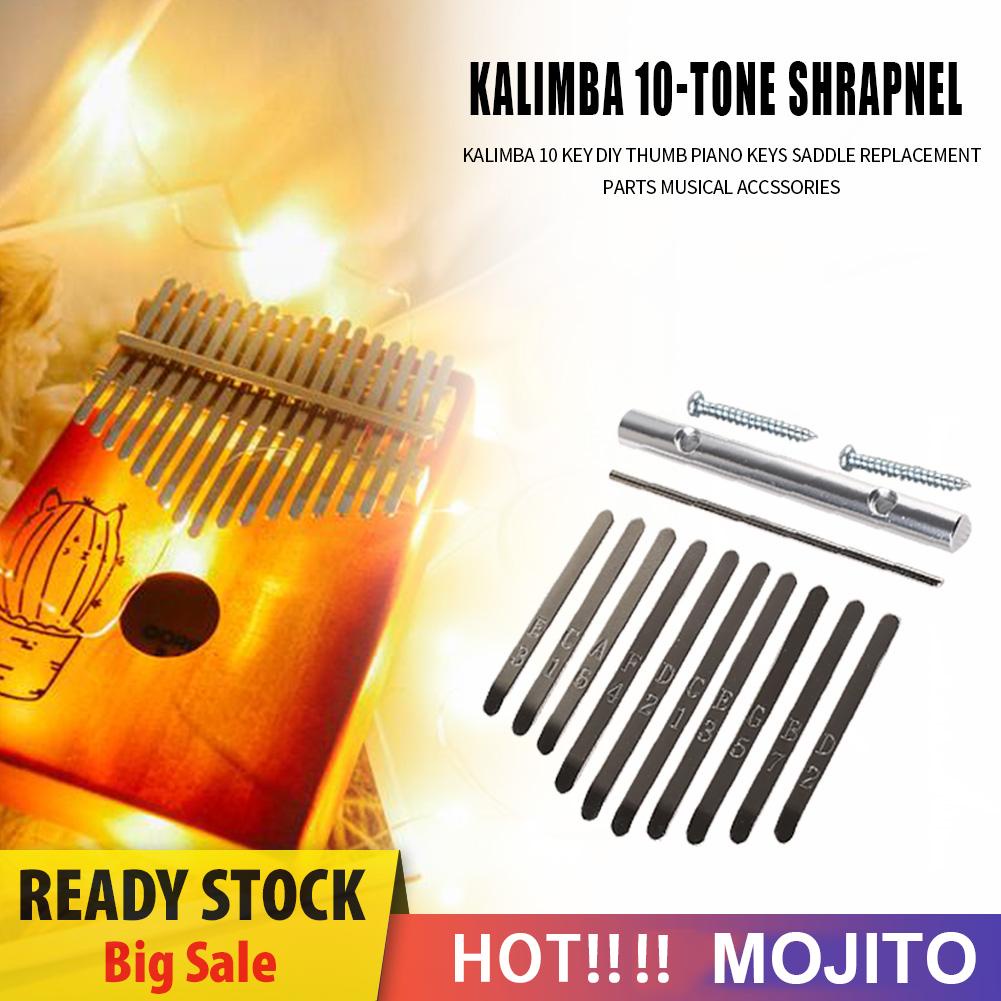 Set Saddle Bridge Ibu Jari Piano 10 Kunci Untuk Suku Cadang Pengganti Kalimba