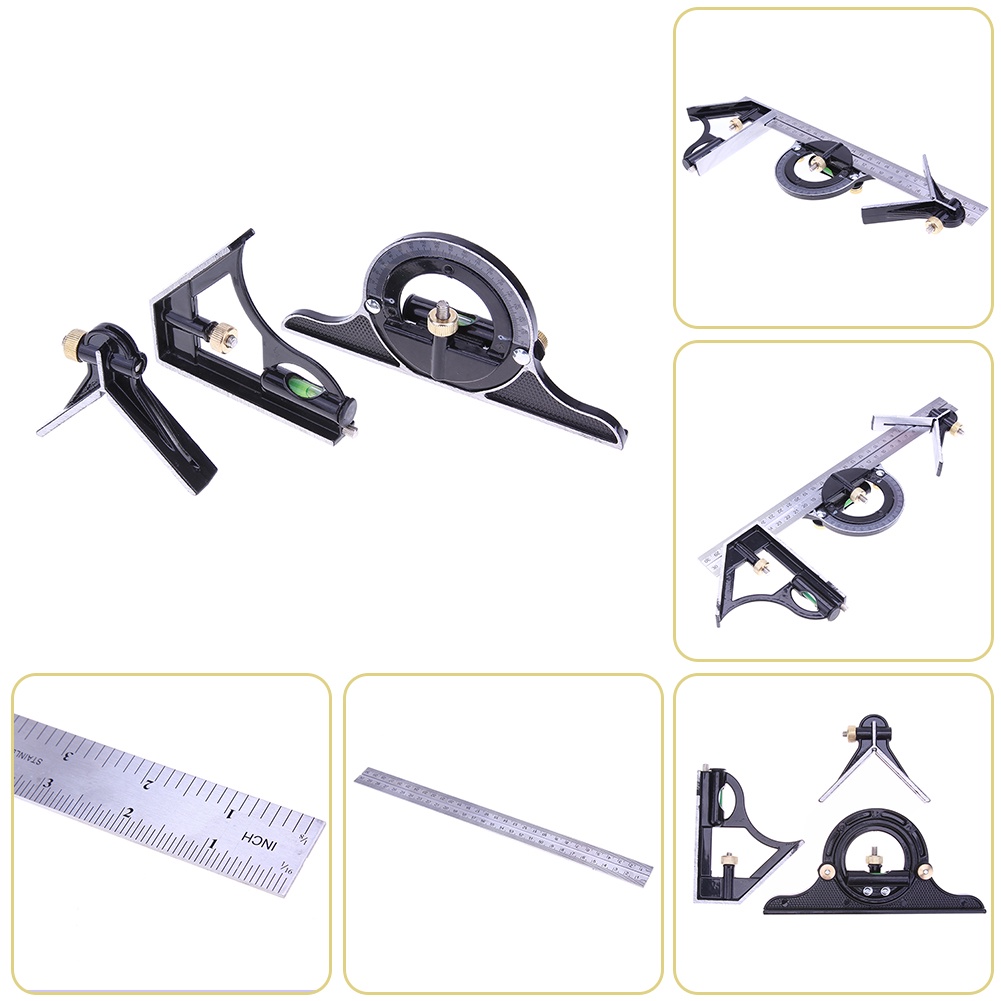 3 in 1 Penggaris stainless Multifungsi Adjustable Angle Finder 30cm