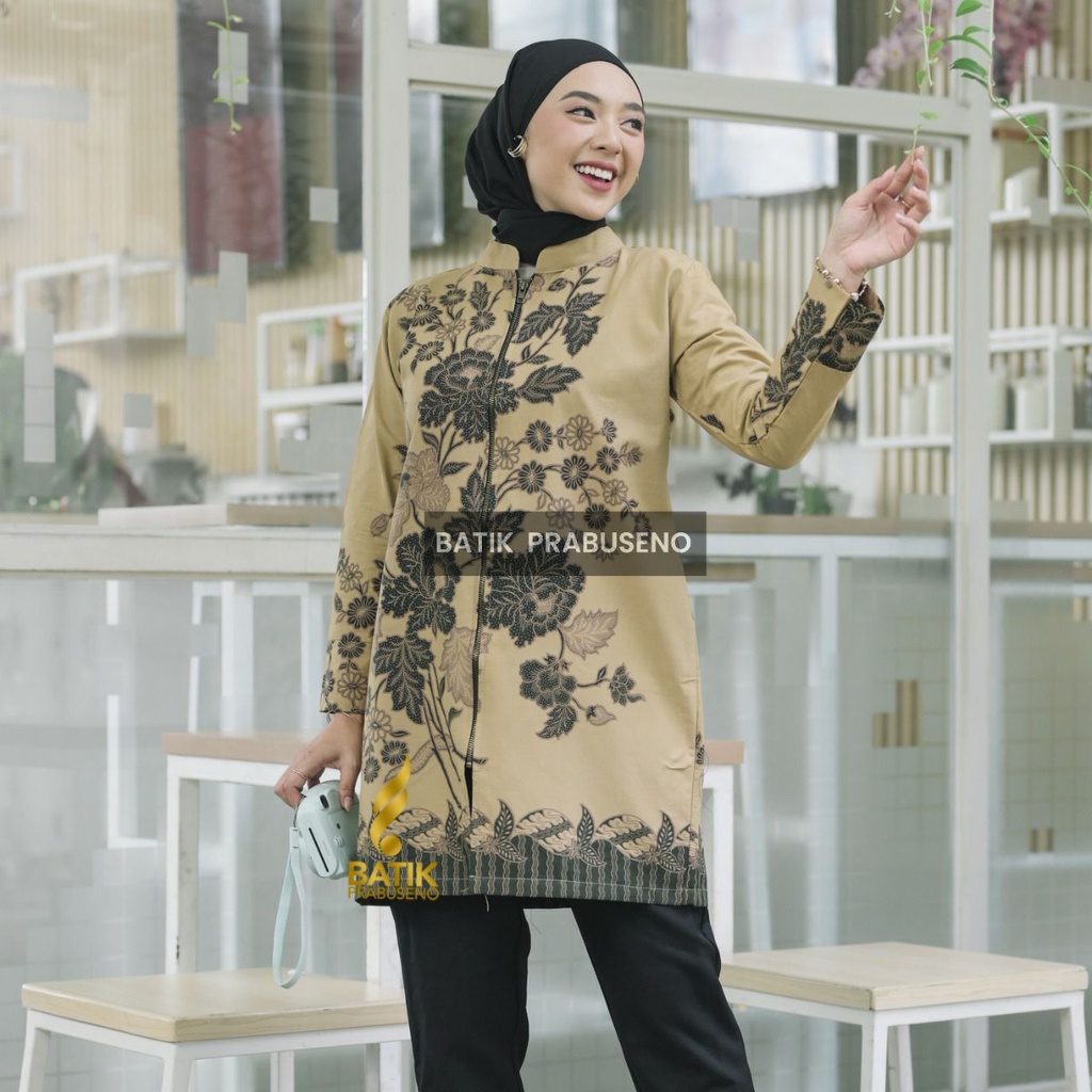 Tunik Batik Wanita Original Prabuseno Katun Printing Full Tunik Batik Wanita Original Prabuseno Katu