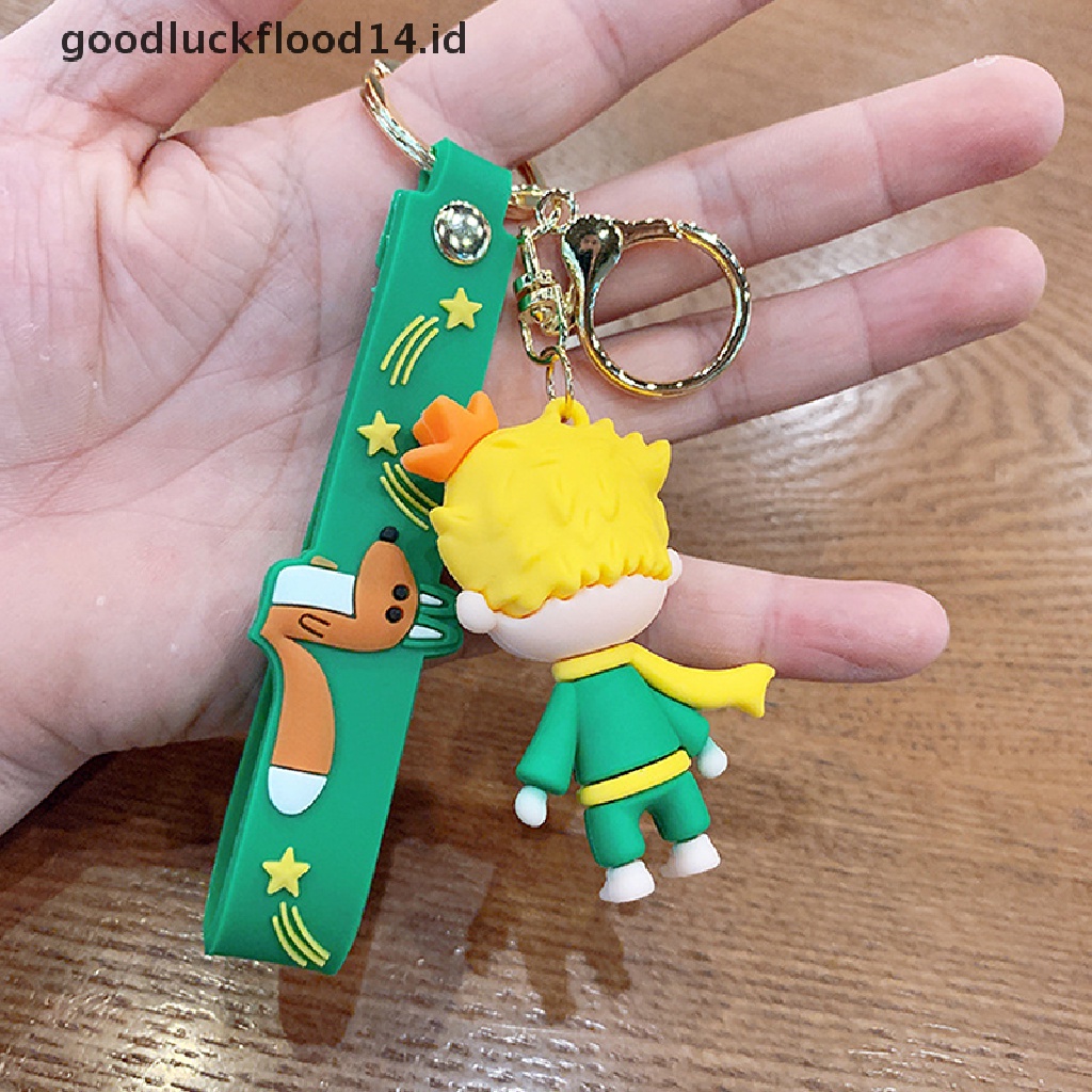 [OOID] Cartoon The Little Prince 3D Figure Keychain Animal Fox Lanyard Key Rings Bag Do ID