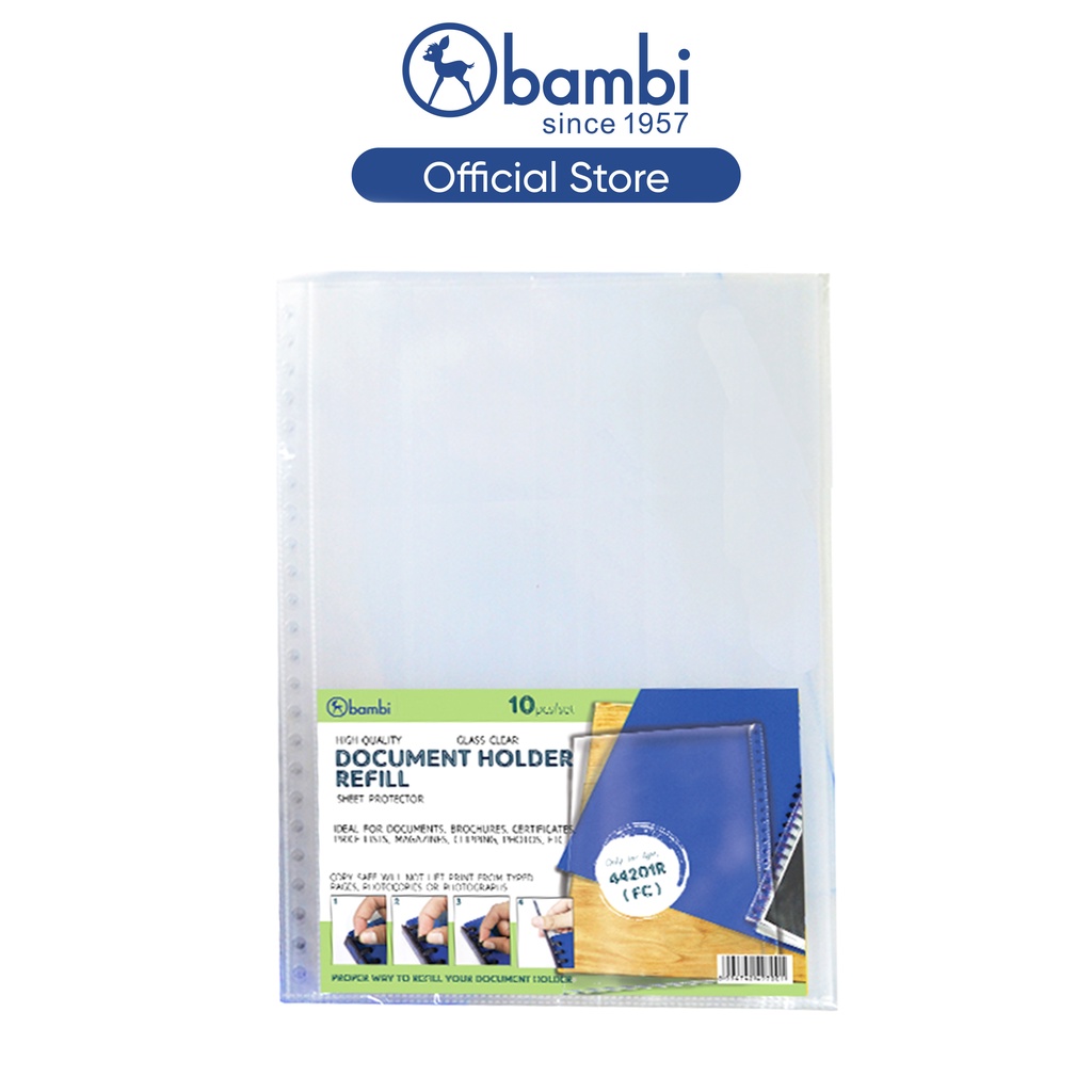 

Bambi Refill Document Holder 44201R Original Ukuran Folio