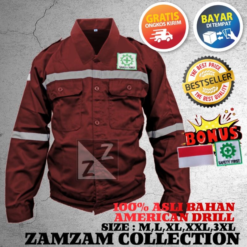 BAJU SAFETY KATELPAK WERPAK KEMEJA SERAGAM SAFETY KERJA TEHNIK LAPANGAN BAJU SAFETY LENGAN PANJANG BAJU SAFETY K3 BAJU SAFETY PROYEK BAJU SAFETY TAMBANG BAJU SAFETY KEREN BAJU SAFETY WELDER BAJU SAFETY MEKANIK