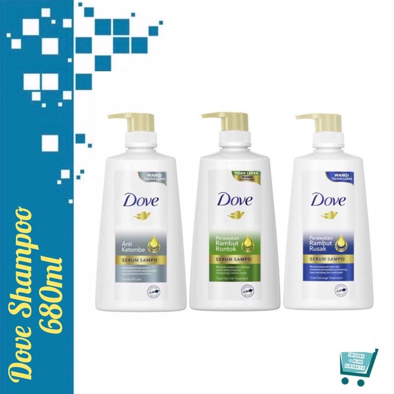 Dove Shampoo 680ml / Dove Shampoo Anti Ketombe / Rambut Rontok / Rambut Rusak