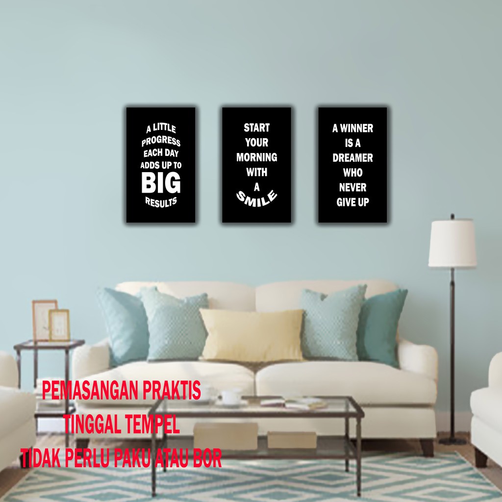 poster quote bahasa inggris 19cm x 28cm / lukisan dekorasi dinding