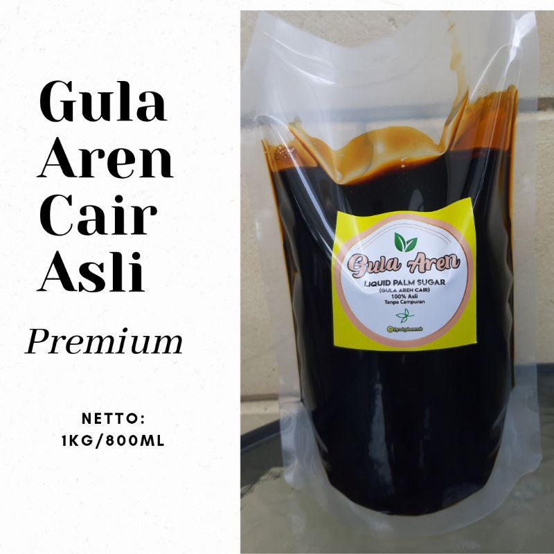 

Gula Aren Cair Premium Kemasan 1kg ( - + 800ml ), Asli Gula Aren cair tanpa Campuran