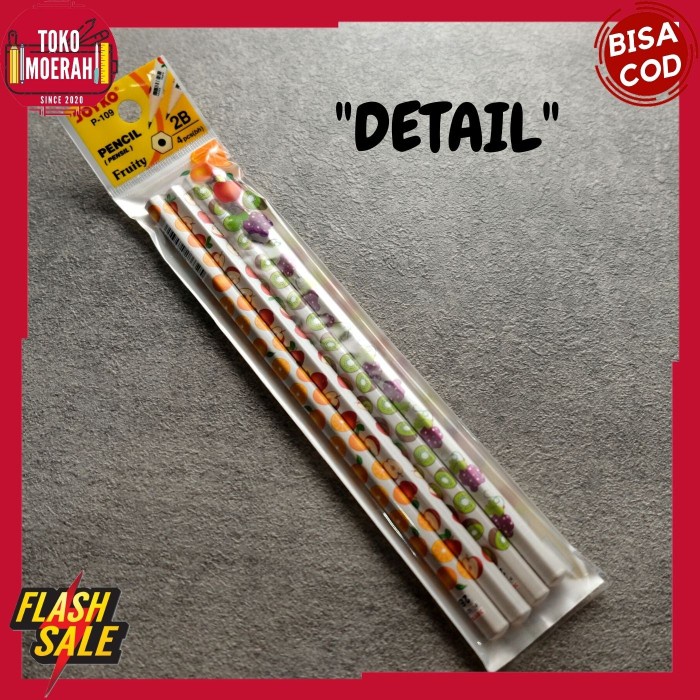 

Promo Bulan Ini Pensil 2B Joyko P-109 Motif Fruity Buah 1 Pack Isi 4Pcs Pensil Lucu Hot Sale