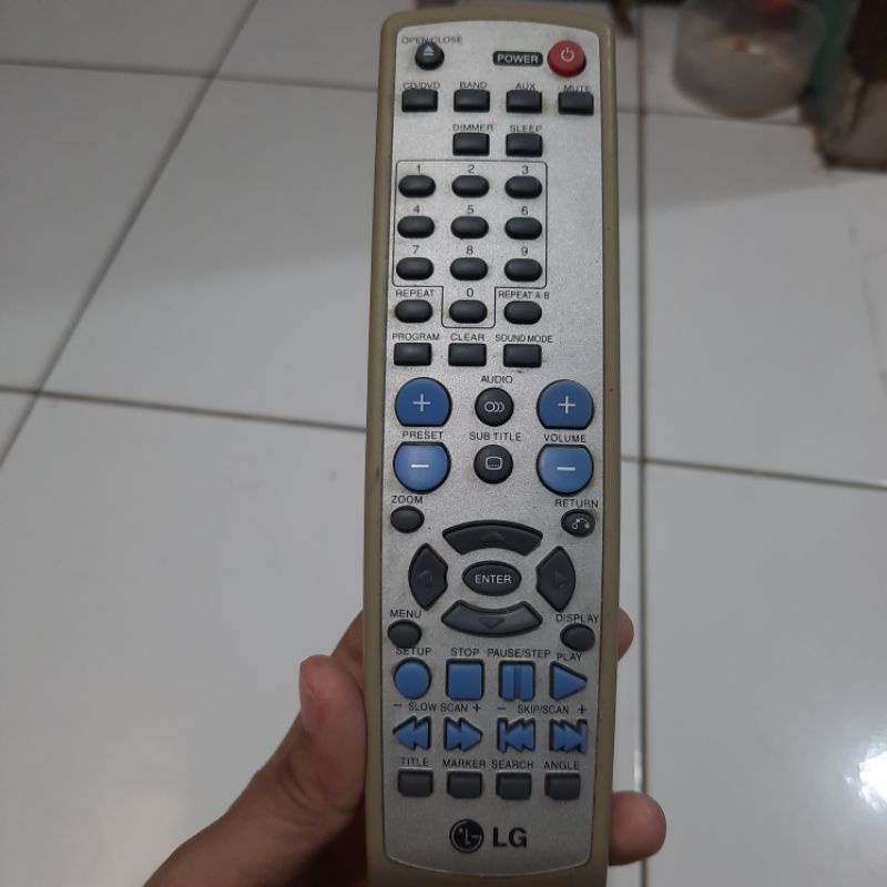 REMOTE REMOT DVD COMPO LG TOMBOL POWER WARNA MERAH ORIGINAL ASLI