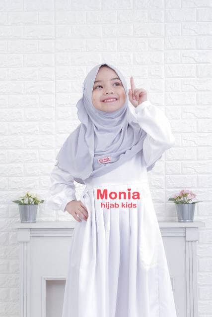 Monia Yara Hijab Light Grey  MLXL| hijab terlaris