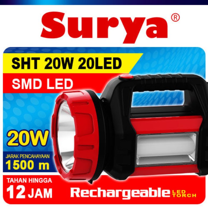 Senter Lampu LED Surya SHT 20W 20LED White