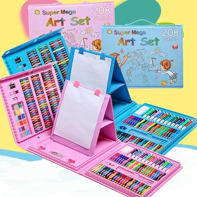 

CRAYON ANAK SET ISI 208 PCS ART / PENSIL WARNA ALAT LUKIS SET CRAYON