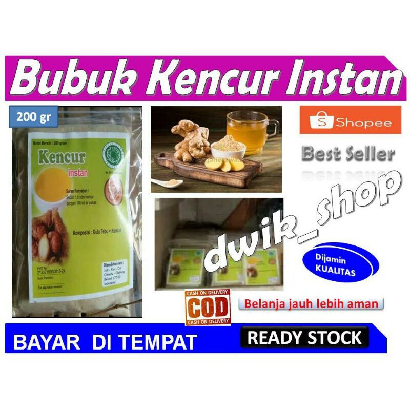 Bubuk Kencur Murni 100 Minuman Sehat 200gr Shopee Indonesia