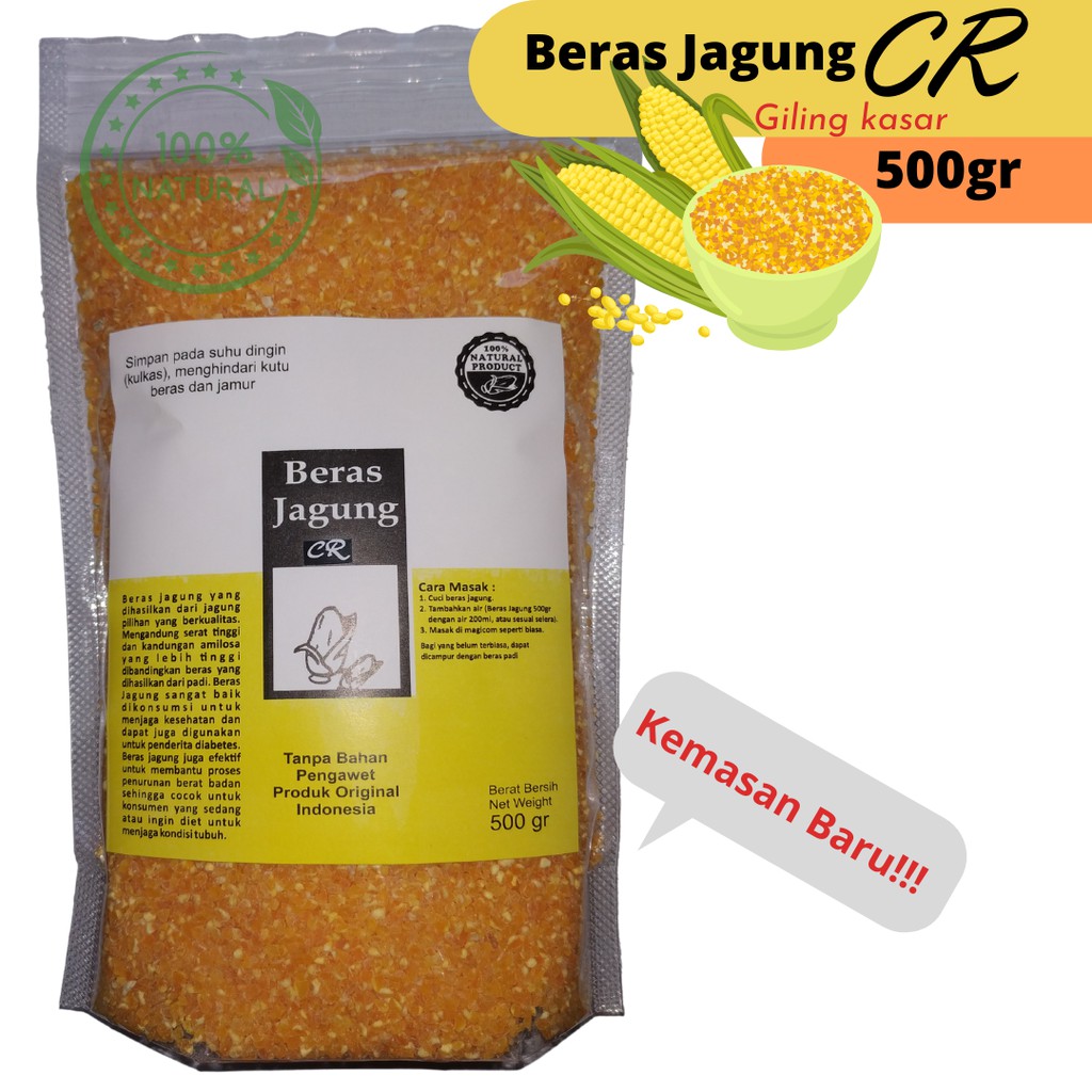 

Beras Jagung CR/Corn Rice/Nasi Jagung 500gr