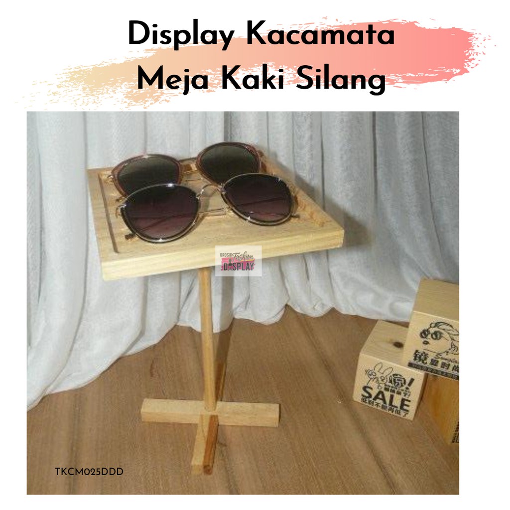 Display Kacamata Kayu Stand Rak Tempat Pajangan Hiasan Kacamata Home Dekor DIY Dekorasi Ruangan (BH)